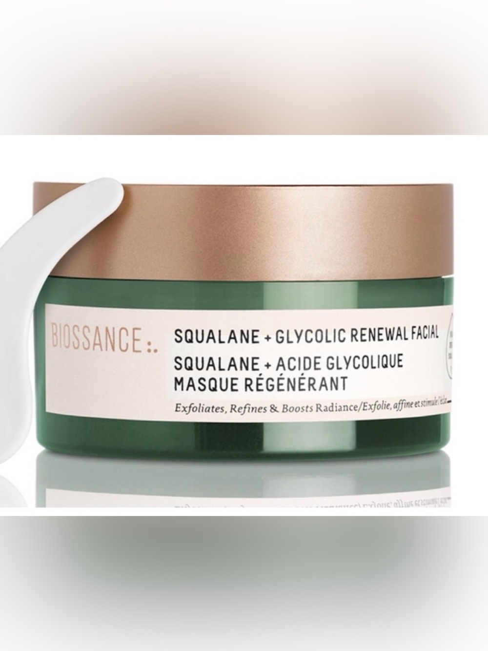 Biossance Squalane + Glycolic Renewal facial Mask 60 ml / 2 oz